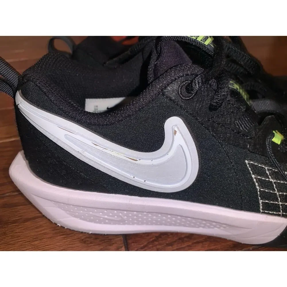 Nike Black White Volt Youth Sneakers Size 5Y Streetwear Sportcore Athletic Shoes